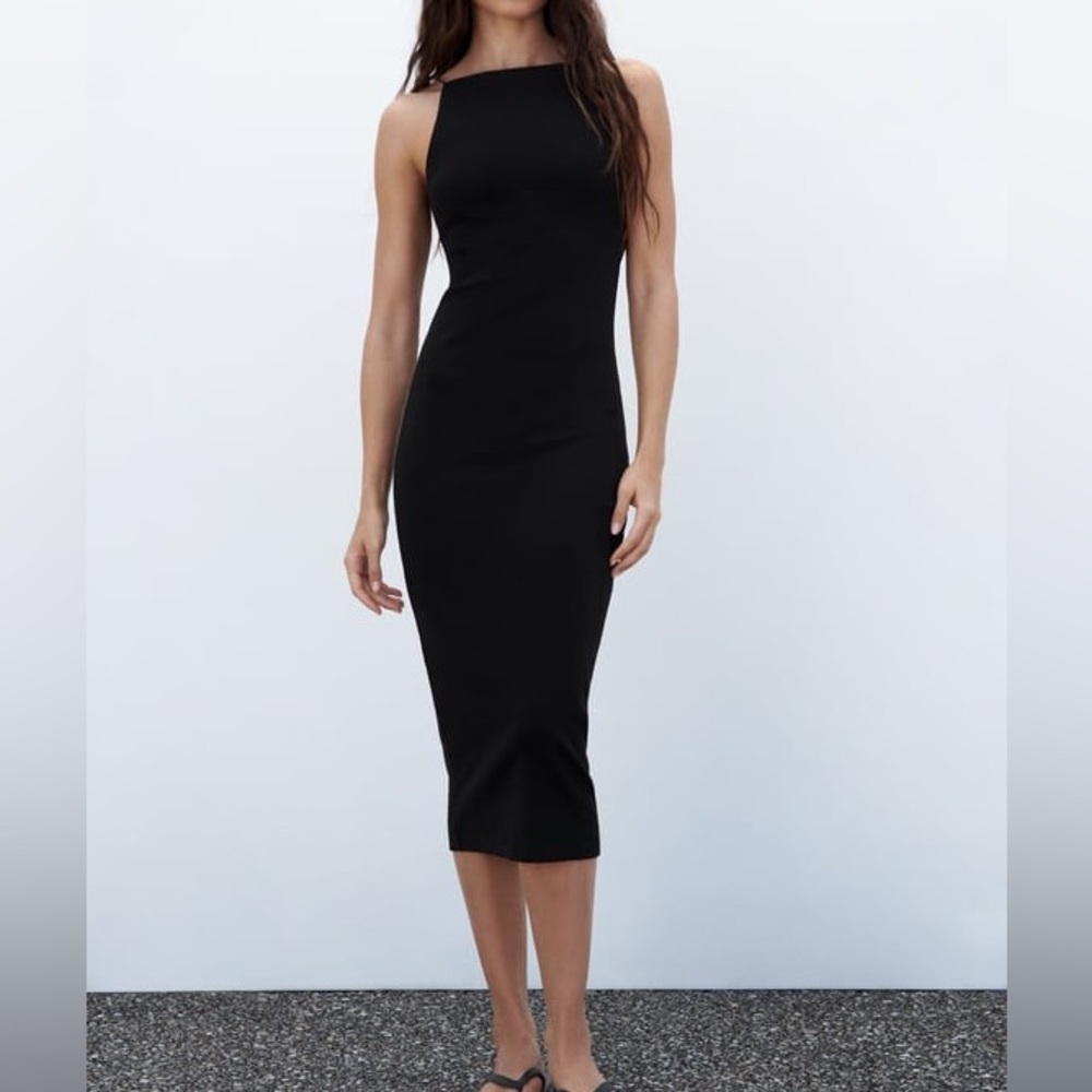 Zara Black Strappy Halter Dress (new with tag)